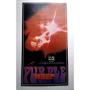 Deep Purple Richie Blackmore Wall Poster 1975 Classic Rock Music UNUSED 22" Orig